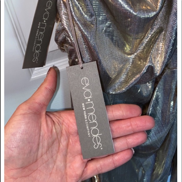 Sold Gold evening / cocktail dress Eva Mendez XL - Picture 4 of 4